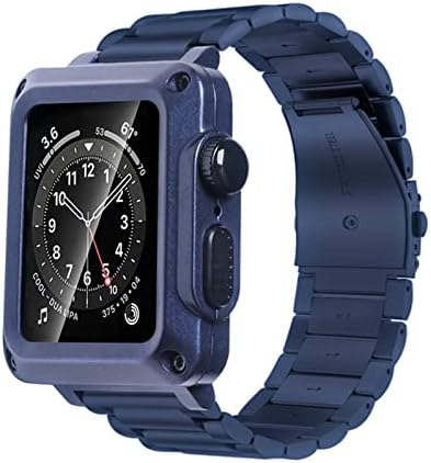 מארז רצועת פלדה של IoTup עבור Apple Watch 7 6 SE 5 4 3 SE מפלדת אל חלד מוד עבור IWatch 44 ממ 42 ממ 38 ממ 40 ממ מארז מתכת יוקרה