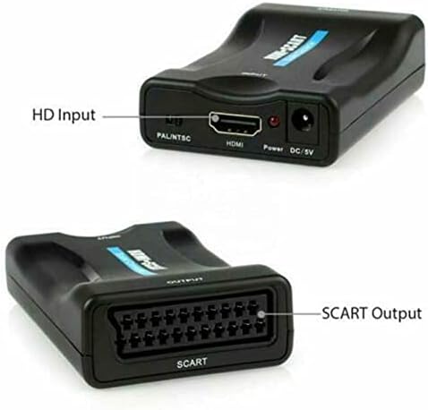 Moudoauer AC 100V-240V 50/60Hz Scart ל- HDMI Composite Video Video Comperter Converter Audio מתאם לאביזר טלוויזיה