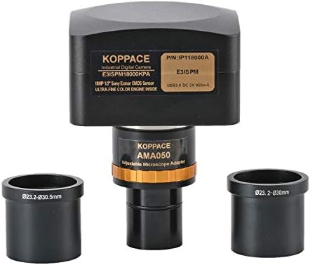 KOPPCE USB3.0,18 מיליון פיקסלים, 50 מהירות תצוגה מקדימה של מסגרת, מצלמת מיקרוסקופ, 0.5X מיקוד מתכוונן מצלמה תעשייתית