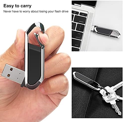 כונן אצבע מתכת נייד של 64 ג'יגה -בייט כונן אצבע מתכת נייד עם מחזיק מקשים USB 2.0 כונן עט מקל זיכרון לאחסון נתונים