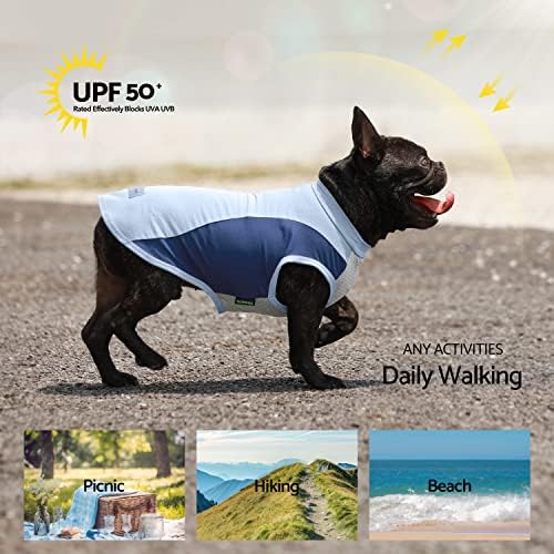 Fitwarm 2 Pack Upf 50+ UV חולצת כלבים הגנת שמש, בגדי כלבים קיץ יבש מהיר לכלבים קטנים ילדה ילדה, אפוד קירור נושם קל, תלבושת