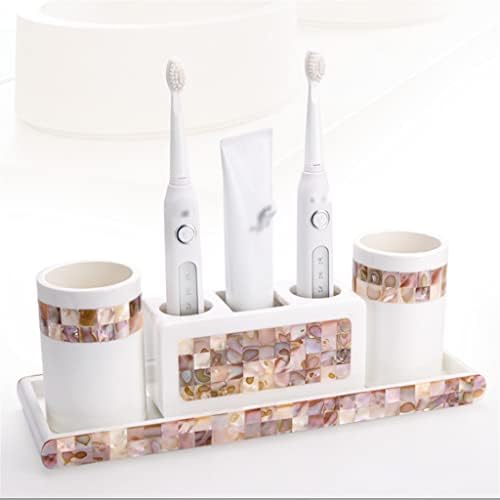 סט אמבטיה של MJWDP סט אמבטיה מחזיק שיניים חשמלי מחזיק שטיפת פה כוס חתונה ציוד לחתונה