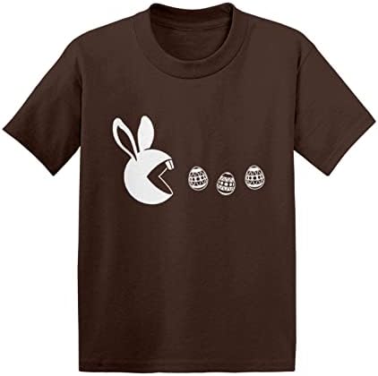 Haase ללא הגבלה ארנב וביצים משחקי וידאו - חולצת טריקו של תינוקת פסחא/פעוטות כותנה