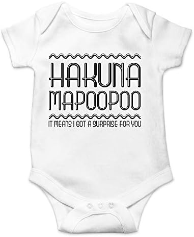 CBTWear Hakuna Mapoopoo קיבלתי הפתעה עבורך - מתנת תינוק מצחיקה - תינוק חמוד מקשה אחת גוף גוף תינוק