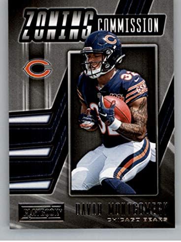 2019 Panini Playbook Comment 4 David Montgomery Chicago Bears RC טירון NFL כרטיס מסחר בכדורגל