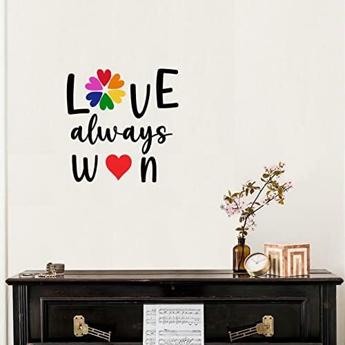 אהבה תמיד לנצח קיר מדבקות יצירתי צבעים הומוסקסואל לסבית קיר מדבקות ויניל קיר אמנות ציורי קיר ציטוטים לילדים חדר מטבח בית