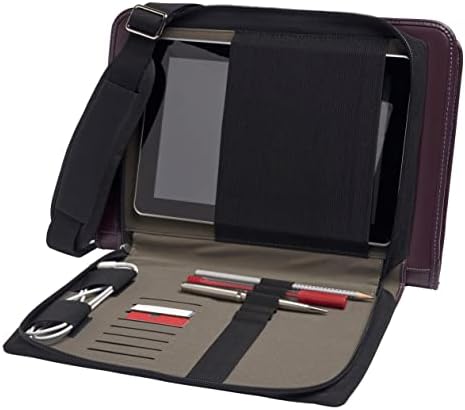 מארז מסנג'ר מחשב נייד עור סגול Broonel - תואם ל- Lenovo IdeaPad 3 11 מחשב נייד Chromebook 11.6