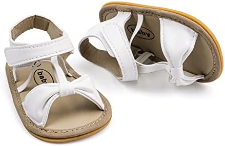 Sofmuo בנות תינוקות בנים נוצץ סנדלי קשת קשת פרמיום פרמיום אנטי-החלקה סולית סולת תינוקת קיץ נעלי פעוטות ראשונות