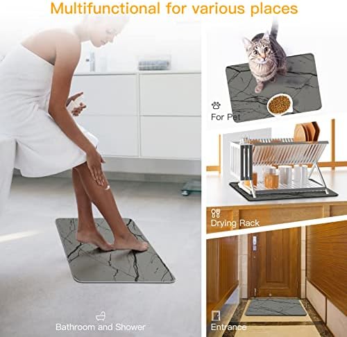 מחצלת אמבטיה אדמה של Svohzav Diatomaceous מחצלת רצפת ייבוש מהירה מהירה מחצלת סופגת סופגת מחצלת תחתון למקלחת כיור אמבטיה שטיח