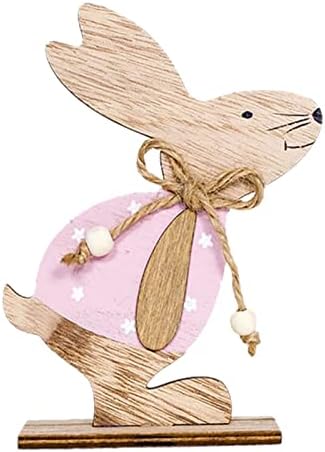 זמן הקרוב פסחא עץ מלאכות ארנב קישוטי סגנון בית עץ קרפט קישוטי ולנטיין עניבת מגש קישוטים