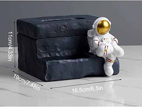Haoktsb קופסת רקמות דקורטיבית קופסת רקמות כיסוי אסטרונאוט קופסת רקמות כיסוי יוקרה מחזיק קופסת רקמות פנים לרכב