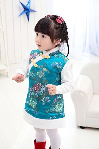 חורף חורף סגנון סיני סגנון שמלת כותנה כותנה ילדים ללא שרוולים צ'ונגסאם תינוקות בנות QIPAO