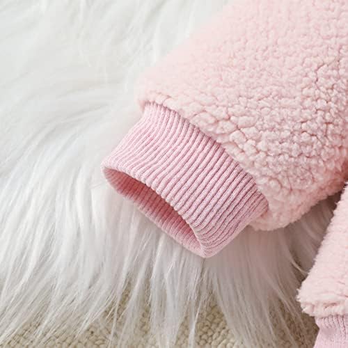 תינוק תינוקת תינוקת סוודר סוודר פליס ז'קט חורף מעיל רוכסן חם צמרות קפוצ'ונים מצוירים חמודים