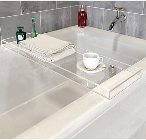אמבטיה מדף אחסון אמבטיה מגש שקוף מדף אמבטיה רב פונקצית אמבטיה כלים מגבת אחסון מדף