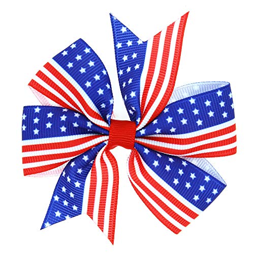 דגל אמריקה דגל שיער סיכה קשת תינוקות בנות תסרוקות ארהב דגל סיכת שיער קשתות JHN16