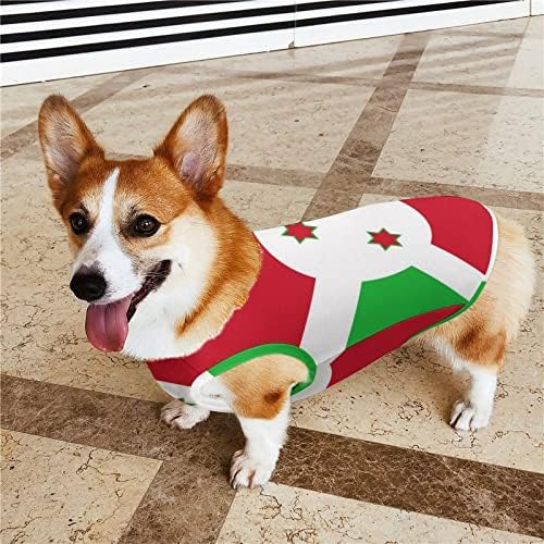 דגל של חולצות כלבים בורגונדי סוודר בגדי כלבים ז'קט סווטשירט חיית מחמד לכלבים וחתולים בינוני קטנים L