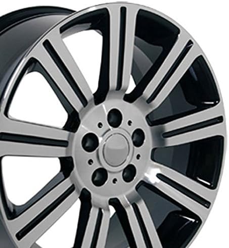 OE Wheels LLC 22 אינץ 'חישוקים שחורים במכונה 22x10 RIM