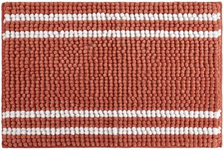 שטיח אטריות עם מרקם מפוספס בסגנון סטייל עם גיבוי לטקס, 17 על 24, אלמוגים