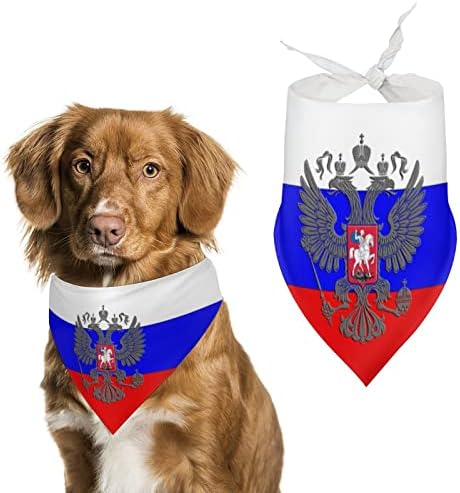 מצחיק כוכב רוסית נשר סמל דגל כלב בנדנה לחיות מחמד משולש צעיף מתכוונן חתול ליקוק מטפחת עבור קטן בינוני גדול חיות