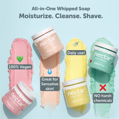 לחות שטיפת גוף שטיפת גוף של קרם סבון וקצף לטיפוח עור מזין, טבעי וטבעוני, ללא כימיקלים קשים, מתנת ספא ​​לנשים ובני נוער -
