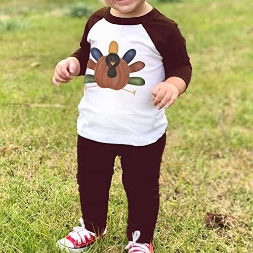 IZYJOY פעוט תינוק ילד ילדה חג ההודיה תלבושת קיד טורקיה הדפס