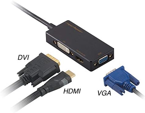 Siig mini displayport ל- VGA/DVI-D/HDMI 4K 3 ב 1 מתאם ממיר Thunderbolt 2 תואם עד 4kx2k עבור MacBook Surface