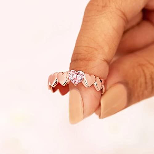 2023 טבעת חדשה ורד זהב זהב טבעת אהבה אישית עם טבעת אהבה ורודה פשוט