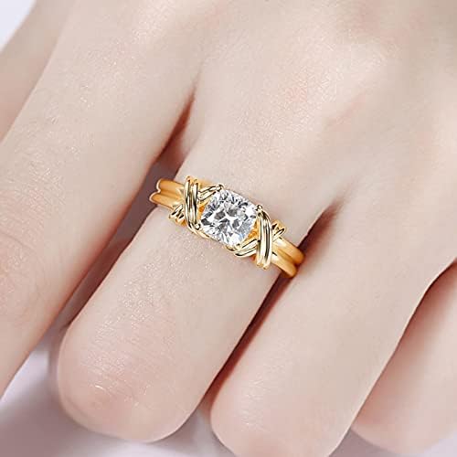 2023 מעורבות חדשה עגולה חתוכה זירקונים נשים טבעות נישואין טבעות תכשיטים לאישה נשות יהלום מלא טבעת מתכווננת טבעת מתכווננת