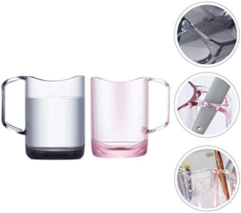 כוסות מים של קאבילוק כוסות מים 2 יחידות מברשת שיניים כוסות חדר אמבטיה בלתי ניתנת לשבירה מחזיקי מברשת שיניים כוסות