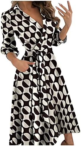 פרגרן מקסי שמלות לנשים 2022 בציר 1950 מחשוף קצר שרוול קשור מותניים שמלת אונליין נדנדה מסיבת מועדון שמלה זורמת