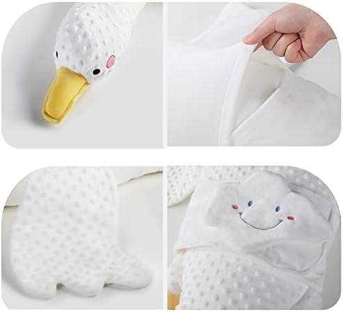 דיליבולי תינוק כרית יילוד לבן אווז קטיפה צעצוע כרית, 38.1& 34; פעוט משתלת כרית, תינוק מרגיע כרית, אווז ממולא כרית,