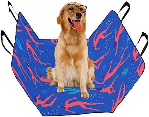 מותאם אישית ריקוד צבעוני דמויות אמנות הדפסת רכב מושב מכסה לכלבים עמיד למים החלקה עמיד רך לחיות מחמד רכב מושב