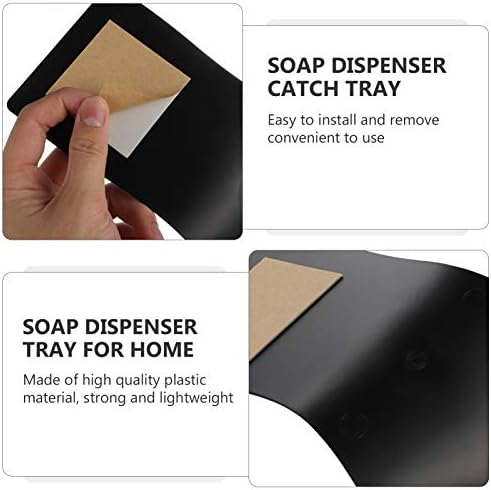 מגש הגשה שחור קאבילוק 3 יחידות ריסוס מגש טפטוף מגש טיפת מגש סבון סבון מחזיק קיר קיר קיר מתקן יד אוטומטי