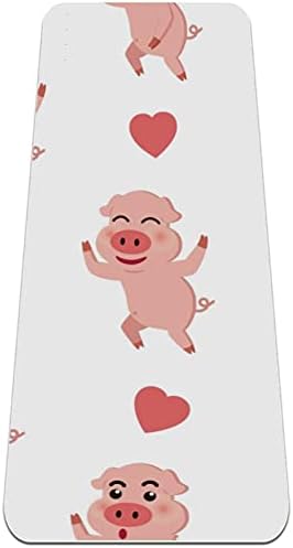 סיבזה חמוד ורוד אהבה חזירים קטנים שמח פרימיום עבה יוגה מחצלת ידידותית לסביבה גומי בריאות & מגבר; כושר החלקה מחצלת
