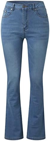 אתקיה גודל 20 מכנסיים לנשים נשים של ג 'ינס מיקרו התלקחות מכנסיים התיכון מותניים ג' ינס ילדה התחת חור
