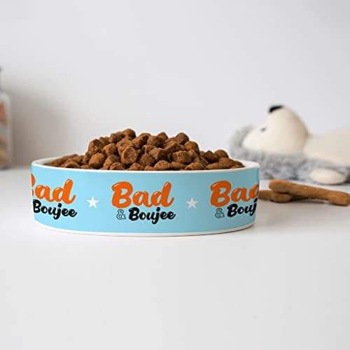 קערת חיות מחמד רעה ובוג ' י-קערת כלבים בעיצוב טקסט-קערת מזון לחיות מחמד מצחיקה