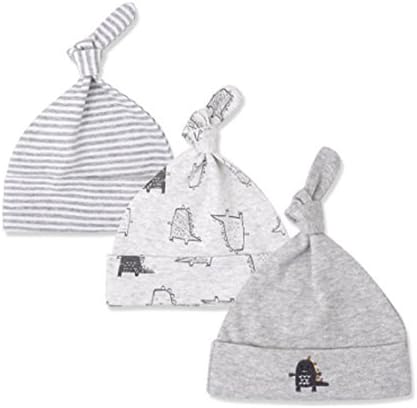 כובע התינוקות של אמא לבנים/בנות שזה עתה נולדו כובעי קשר מתכווננים כותנה, 3 חבילה