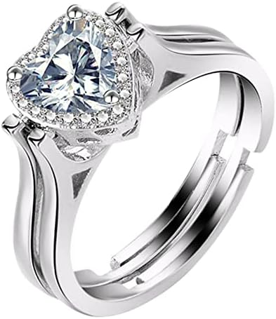2023 חדש להעיף כפול טבעת כפול יהלומי טבעת אהבת סלון טבעת טבעת לב טבעת פסיק טבעות לנשים