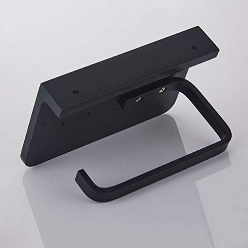 MyTyj רכוב על קיר שחור מוברש אמבטיה מתקן נייר טואלט עם מתקן נייר טואלט בעל טלפון סלולרי