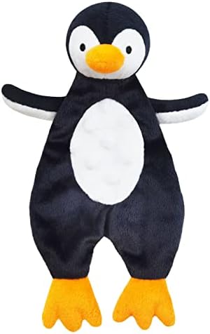 תינוק שחור פינגווין רך ממולא בעלי החיים שמיכת אבטחה, קטיפה פינגווין אופי פוצי שמיכה, תינוק מקלחת / משתלת
