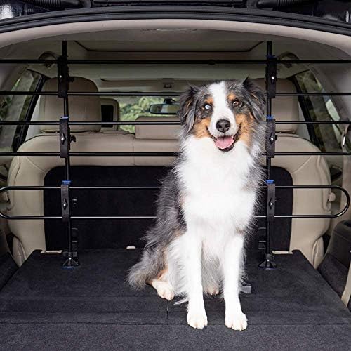 מחסום כלבים מתכת לרכב שמח-עיצוב צינורי שקוף, 4.5132 ק ג