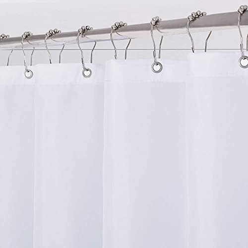 וילונות מקלחת לחדר אמבטיה-עלים טרופיים צמח על רקע לבן וילון חסר ריח למקלחות ואמבטיות לאמבטיה, באורך 72 על 72 אינץ',