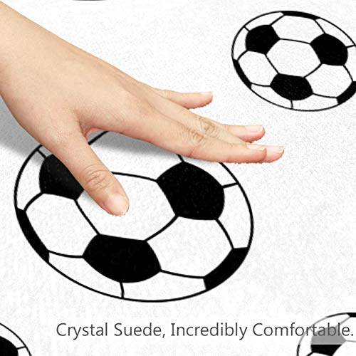כדורגל כדור שחור ולבן ספורט דפוס, החלקה שפשפת 23.6 עגול אזור שטיח שטיחים שטיחים לילדים שינה תינוק חדר לשחק חדר משתלת