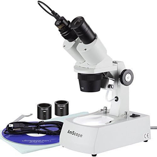 מיקרוסקופ סטריאו דו-עיני דיגיטלי המותקן קדימה 305 אר-אז-1, עיניות 10 ו-20 ו-20, הגדלה של 10 ו-20 ו-30 ו-60, מטרות 1