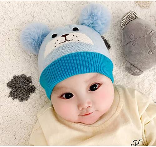 IMLECK תינוק תינוק יוניסקס כותנה רכה חמודה חמוד מקסים חורף כובע סרוג דובי דובי דובי כפיות
