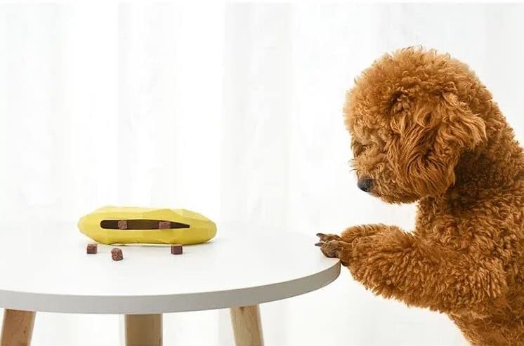 פינטולי כלב צעצוע המוח גירוי רמה 1, כלב ללעוס לטפל מתקן צעצוע עבור גזעים קטנים, טבעי גומי מותאם אישית בננה צורה, אינטראקטיבי