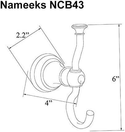 NAMEEKS NCB43 וו אמבטיה NCB, גודל אחד, כרום
