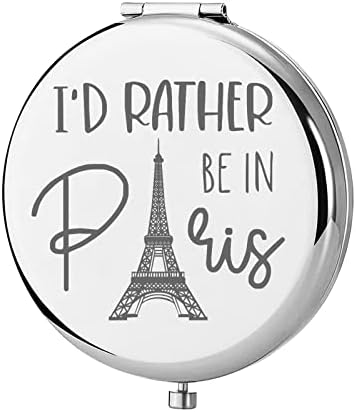 מחזיק מפתחות מגדל אייפל כיס מראה לבקר פריז מתנות אני מעדיף להיות בפריז קומפקטי איפור מראה צרפת מזכרות לבקר