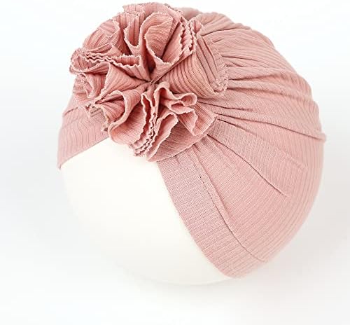 כובע כותנה כותנה כותנה של קיאנסיל תינוק עטוף ראש פרח פעוטות ילדים כובע כפה כפפה