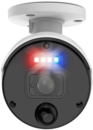 SWANN 4-Pack 4K Master-Series Enforcer ™ NVR מצלמת כדורים עם סגנון משטרה לשליטה סגנון אדום וכחול אורות וזרקורים-SWNHD-875ER